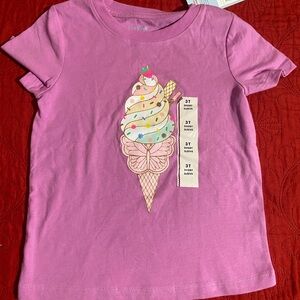 Cat & Jack Purple Ice Cream Cone Tee
